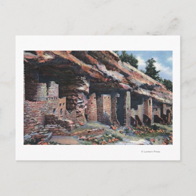 Postal Manitou Springs, Colorado - Cliff Dwellings (Anverso)