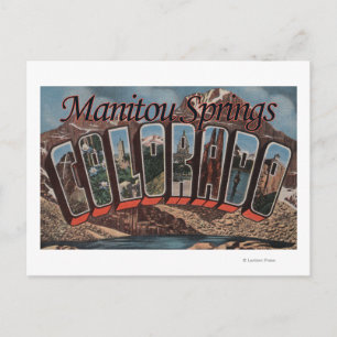 Postal Manitou Springs, Colorado - Escenas de letras gran