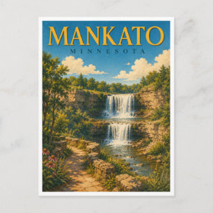 Postal Mankato Minnesota Minneopa Falls GeoSaga