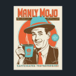 Postal Manly Mojo Café<br><div class="desc">Anderson Design Group es un estudio galardonado en Nashville, Tennessee. El fundador Joel Anderson y su equipo de talentosos artistas adoran crear diseños posters de aspecto clásico. Las impresiones de ADG a menudo son confundidas con afiches vintage creados entre principios y mediados del siglo XX. Esto se debe a que...</div>