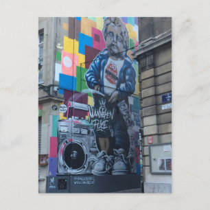 Postal Mannekin Pis Construcción de Graffiti Bruselas Bél