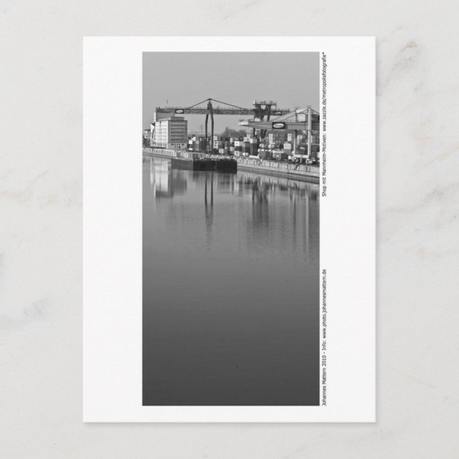 Postal Mannheim - Am Hafen (Anverso)