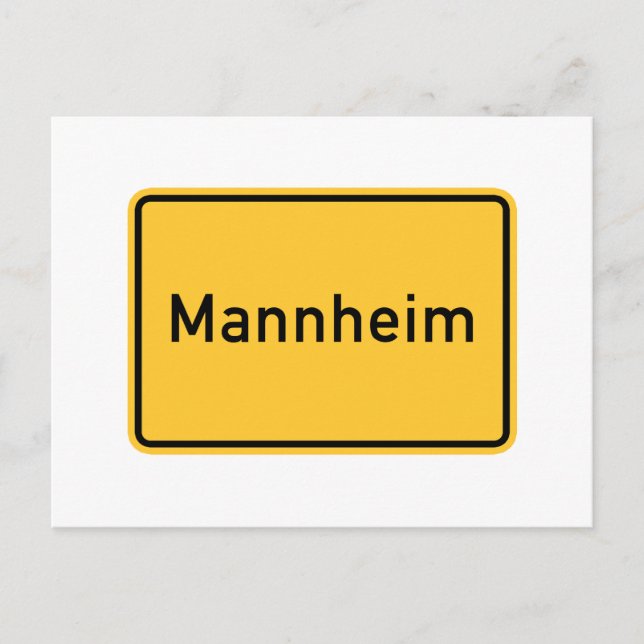 Postal Mannheim, Rótulo de Alemania Road (Anverso)