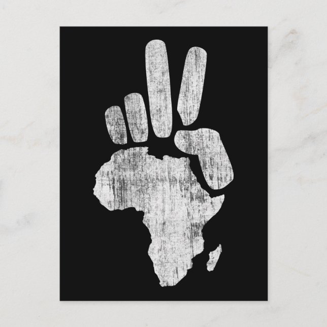 Postal mano de paz de darfur áfrica (Anverso)
