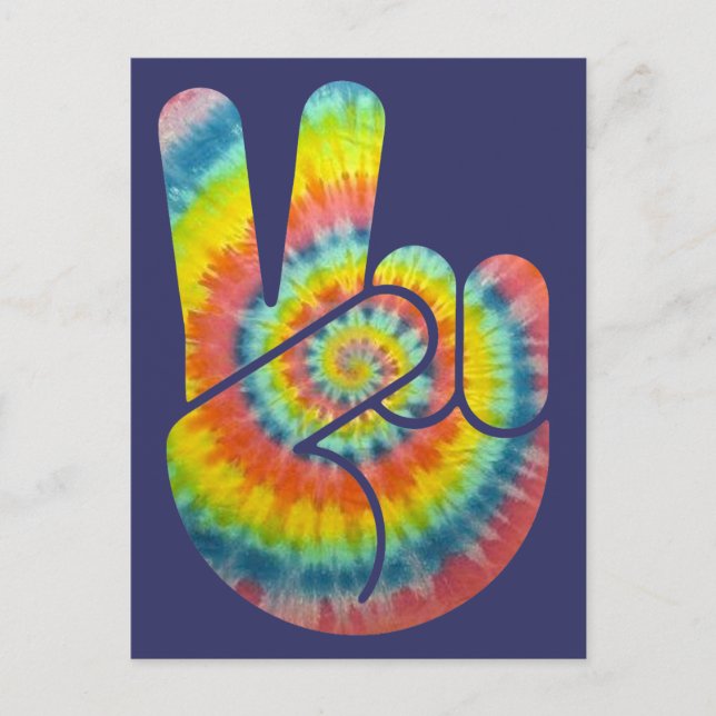 Postal Mano de paz del tinte (Anverso)