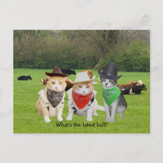 Postal Mano de rancho - Gatos de trabajo