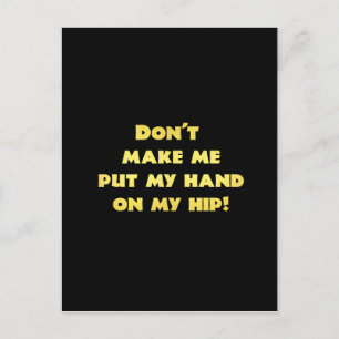 Postal Mano divertida en el Chiste de la cadera