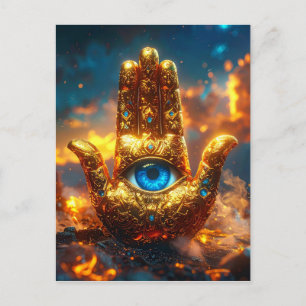 POSTAL MANO HAMSA - BUDISMO ZEN