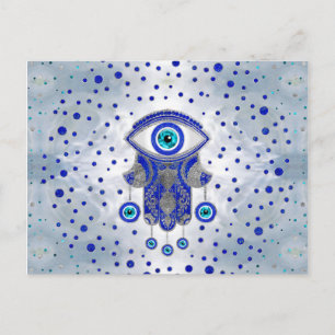 Postal Mano Hamsa de Fatima Lapis Lazuli y Plata