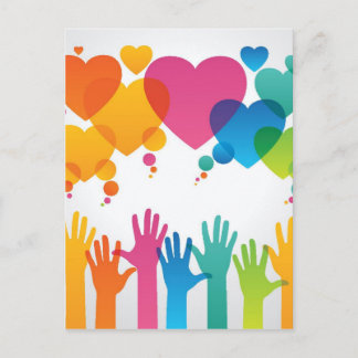 Postal Manos Alcanzando El Amor