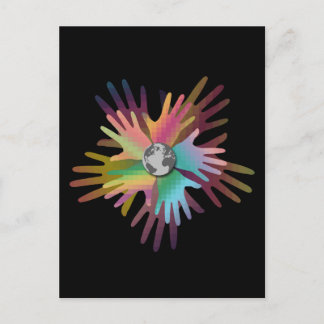 Postal Manos alrededor del mundo