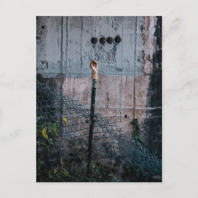 Postal Manos arriba (Anverso)