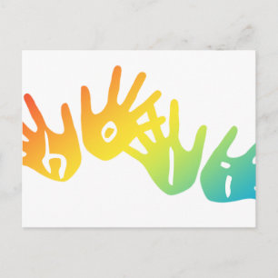 Postal manos de holi