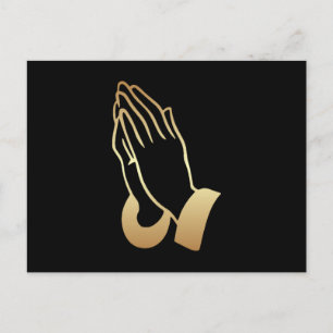 Postal Manos de rogación del oro