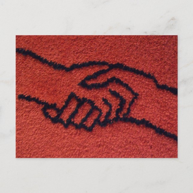 Postal manos rojas (Anverso)