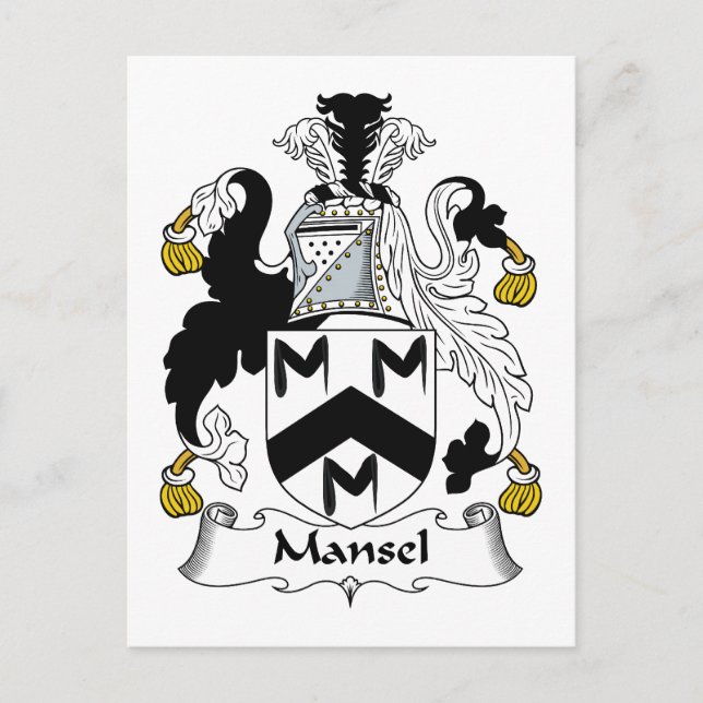 Postal Mansel Family Crest (Anverso)