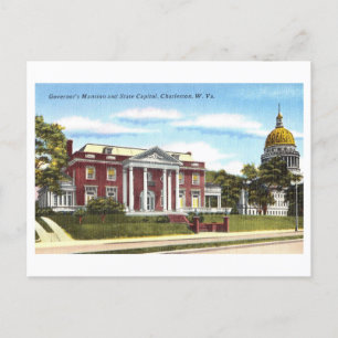 Postal Mansión del Gobernador y Capitolio en Charleston, 