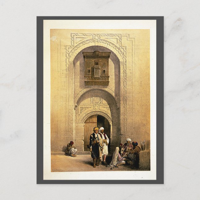 Postal Mansión moderna en El Cairo, árabe, arte Roberts/H (Anverso)