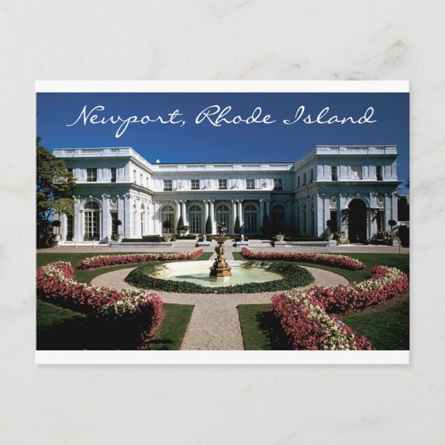 Postal Mansión Rosecliff, Newport Rhode Island Post Card (Anverso)
