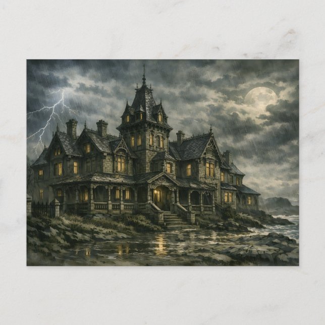 Postal Mansión Victoriana de BurnsInHell (Anverso)