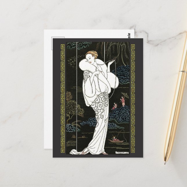 Postal Manteau de velours (1913) (Anverso/Reverso In Situ)