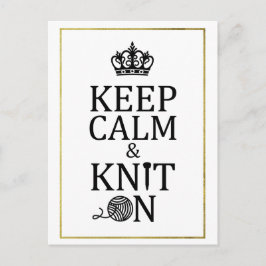 Postal Mantén A La Calma En Los Artesanales De Faux Gold 