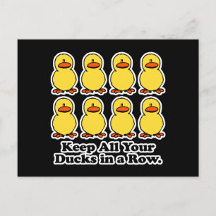 Postal Mantén a Todos Tus Patos en una Fila