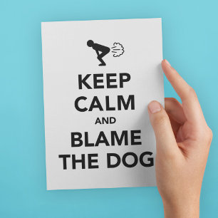 Postal Mantén la Calma Culpa al Perro Dueño de Mascotas H