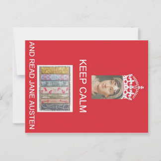 Postal Mantén la calma, lee a Jane Austen