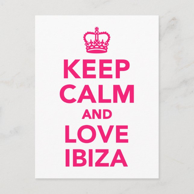 Postal Mantén la calma y ama Ibiza (Anverso)