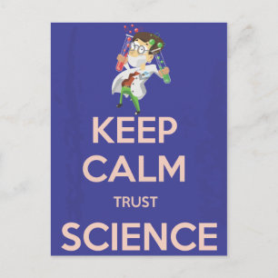 Postal Mantén la Calma y Confía en la Ciencia