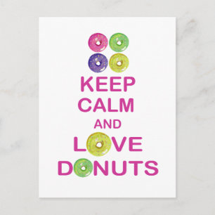 Postal Mantén la calma y el amor sin regalos únicos de no
