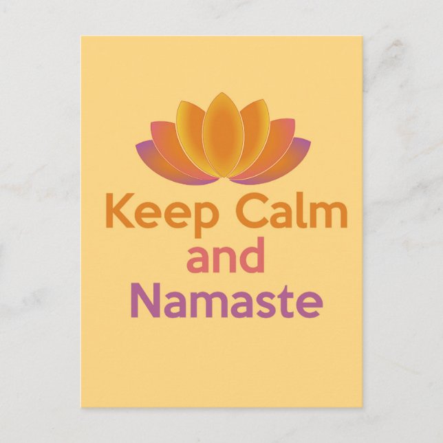 Postal Mantén la calma y la nostalgia - Zen, Yoga, Relája (Anverso)