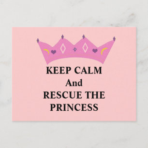Postal Mantén la Calma y Rescata a la Princesa