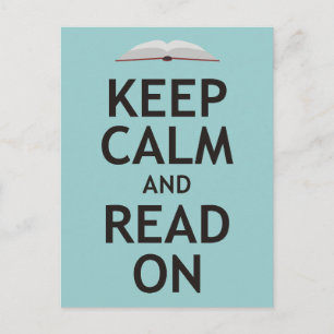 Postal Mantén la Calma y Sigue Leyendo
