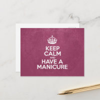 Mantén la calma y ten una manicura, cuero rosado,