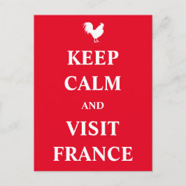 Postal Mantén la calma y visita Francia