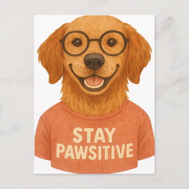 Postal Mantén la Pata Positiva (Anverso)