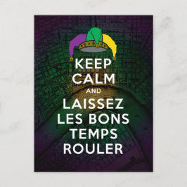 POSTAL MANTENER CALMA Y LAISSEZ LES BONS TEMPS ROULER