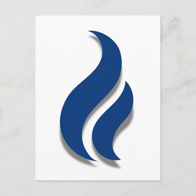 Postal Mantener descargable la luz de llama azul (Anverso)