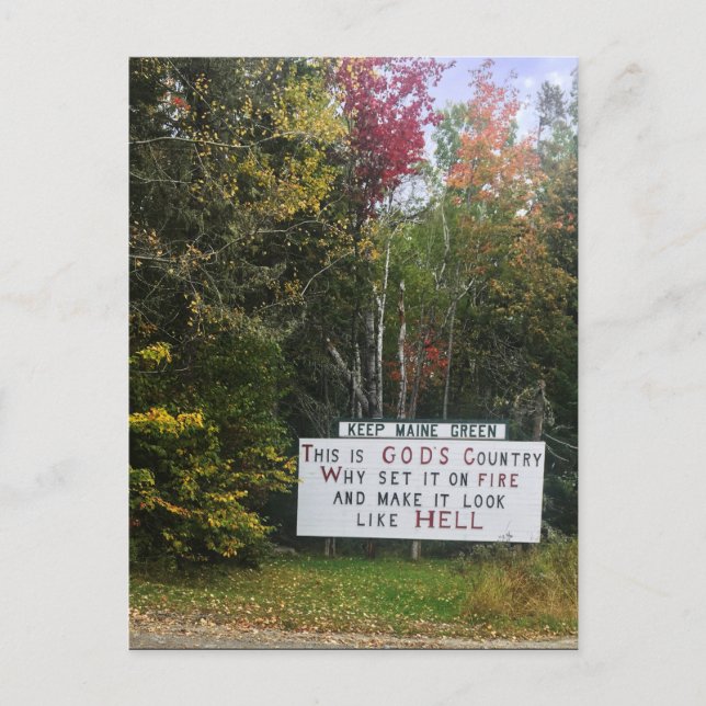 Postal mantener el color verde (Anverso)