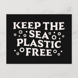 Postal Mantener el mar libre de plástico