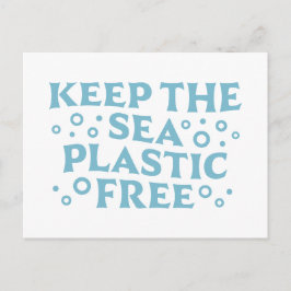 Postal Mantener el mar libre de plástico y detener la con