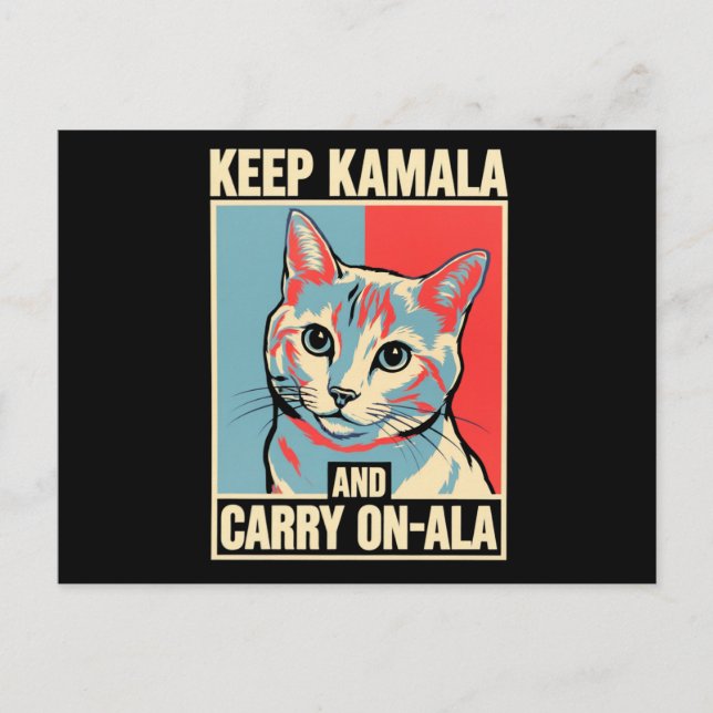 Postal Mantener Kamala y llevar a cabo la A-La LA Kamala  (Anverso)