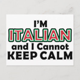 Postal Mantener la calma de los italianos