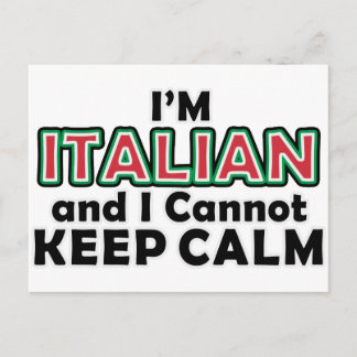 Postal Mantener la calma de los italianos