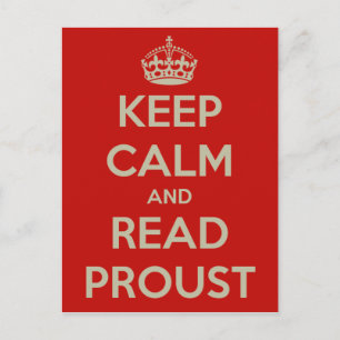 Postal Mantener la calma en proust