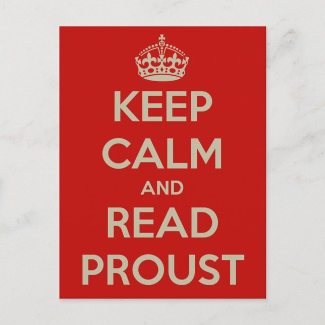 Postal Mantener la calma en proust (Anverso)