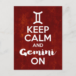 Postal Mantener La Calma Gemini En La Astrología De Cumpl