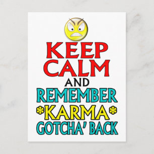Postal Mantener la calma — Karma